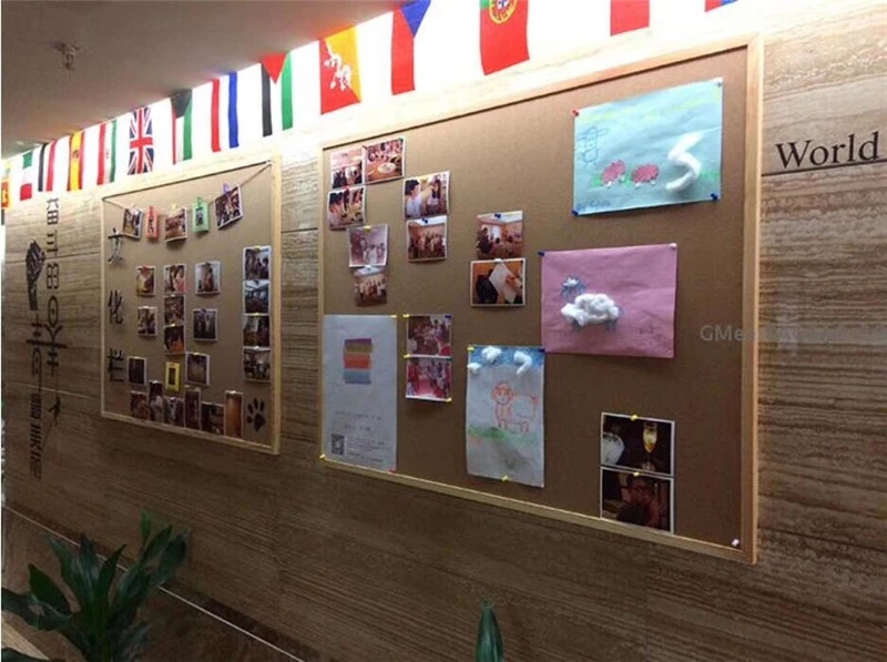 学校幼儿园办公软木展示板 照片墙